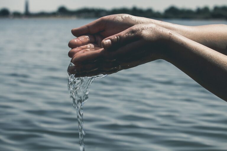 hands, water, ocean, nature, sea